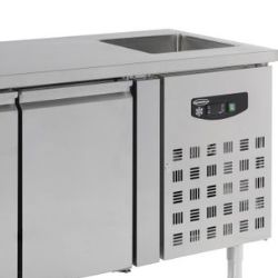 Kühltisch spülbecke 2 türen 700 - Combisteel 7450.0210