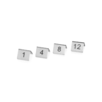 Tischnummernschild Set 1-12, 5 x 5 x 5,5 cm, 12-teilig, Chromnickelstahl - 1432012 - 1432012