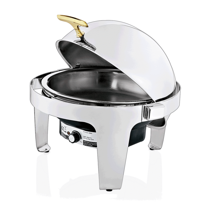 Elektro Chafing Dish, 6,8 ltr., Ø 39,5 cm, Höhe 45 cm, Chromnickelstahl, Polypropylen - 1460689