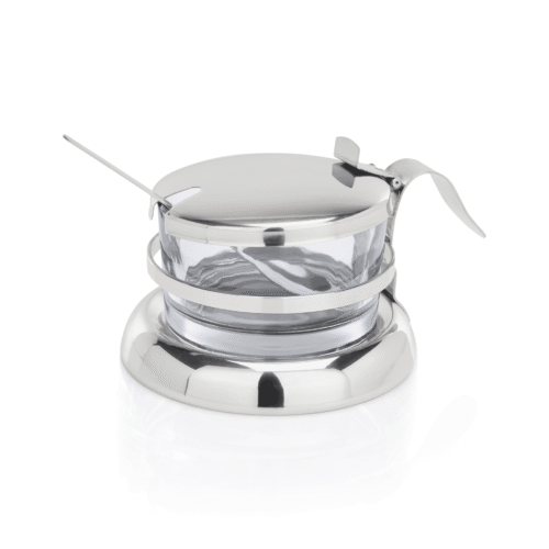 Parmesan/Marmeladen Menage, Ø 9 cm, Edelstahl, Glas - 1497000 - 1497000