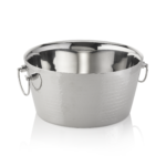 Champagnerkühler, Ø 34 cm, Höhe 17 cm, 9 ltr., doppelwandig, gehämmerte Oberfläche, Chromnickelstahl - 1521034 - 1521034