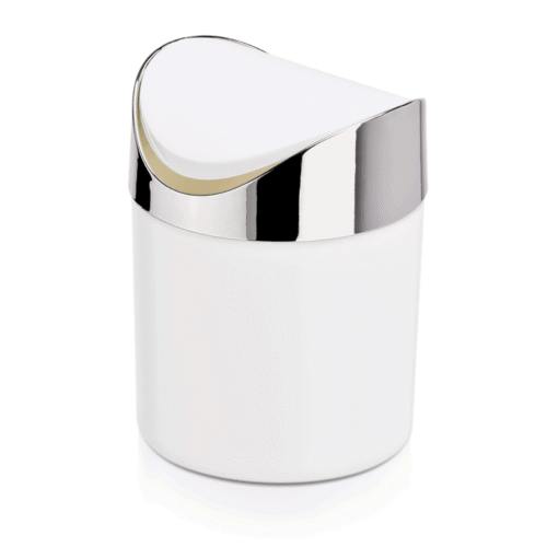 Tischrestebehälter, 1,2 ltr., Ø 12 cm, Verchromt, Kunststoff - 1531002 - 1531002