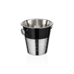 Wein-/Sektkühler, Ø 22 cm, Höhe 21 cm, schwarz, Chromnickelstahl, PVD Beschichtung - 1531215 - 1531215