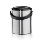 Eiseimer, mit Zange, Ø 15 cm, Höhe 20,5 cm, 2,2 ltr., Edelstahl, Kunststoff - 1536220 - 1536220