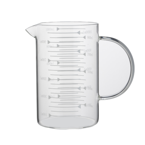 Messbecher, Ø 10 cm, 1,0 ltr., mit 50 ml Skalierung, Borosilikatglas - 1821100 - 1821100