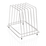 Schneidbretthalter für 6 Bretter bis max. 2,5 cm, 29,5 x 23,5 x 27,5 cm, Chromnickelstahl - 1830006 - 1830006