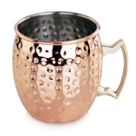 Moscow Mule, 0,4 ltr., Ø 8,7 cm, Höhe 9 cm, gehämmert, Kupferoptik, Chromnickelstahl, PVD Beschichtung - 2030414 - 2030414