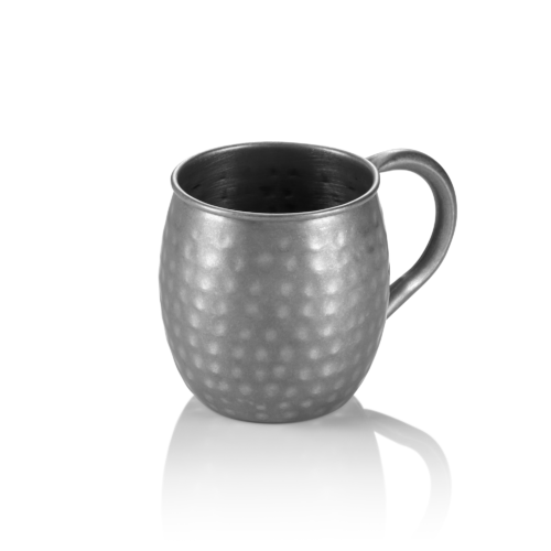 Moscow Mule Set, 0,45 ltr., Ø 8,5 cm, Höhe 10 cm, vintage, gehämmert, Set á 2 Stück, Chromnickelstahl, PVD Beschichtung - 2033345 - 2033345