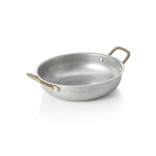 Servierpfanne STEEL & STYLE VINTAGE, mit 2 Messinggriffen, Ø 20 cm, 0,8 ltr., Chromnickelstahl - 2042020 - 2042020