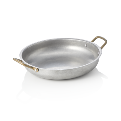 Servierpfanne STEEL & STYLE VINTAGE, mit 2 Messinggriffen, Ø 23 cm, 1 ltr., Chromnickelstahl - 2042023 - 2042023
