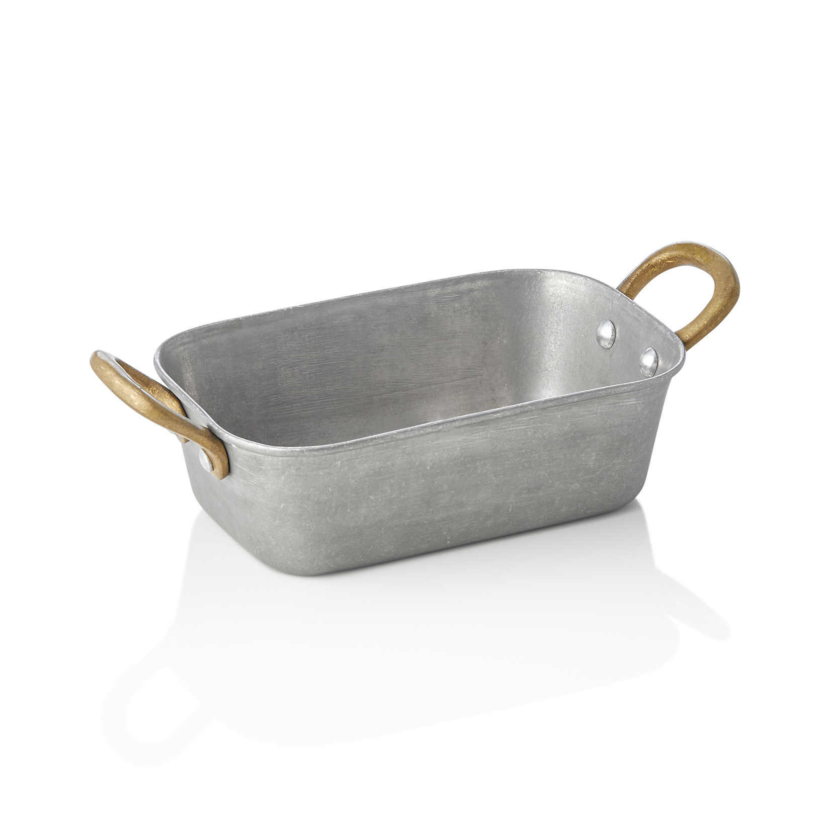 Servierpfanne STEEL & STYLE VINTAGE, mit 2 Messinggriffen, 15 x 9,5 x 4,5 cm, 370 ml, Chromnickelstahl - 2043015 - 2043015 Servierpfanne STEEL & STYLE VINTAGE, mit 2 Messinggriffen, 15 x 9,5 x 4,5 cm, 370 ml, Chromnickelstahl - 2043015 - 2043015