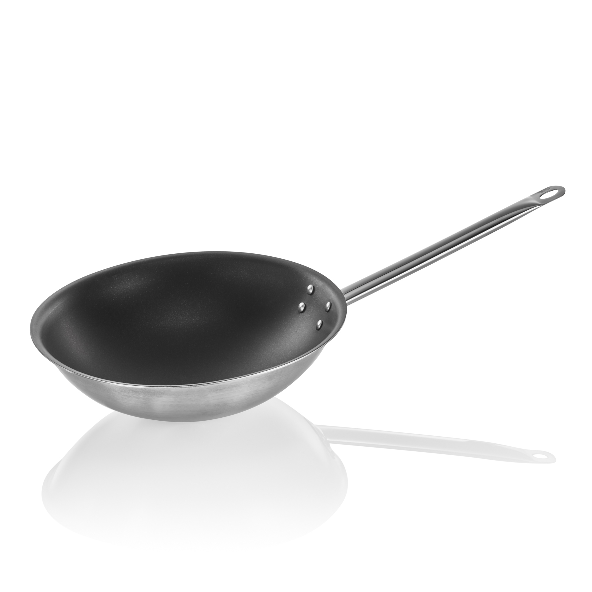 Wok mit Antihaftbeschichtung und rundem Boden, Ø 38 cm, Chromnickelstahl 18/10 - 2272380 - 2272380 Wok mit Antihaftbeschichtung und rundem Boden, Ø 38 cm, Chromnickelstahl 18/10 - 2272380 - 2272380