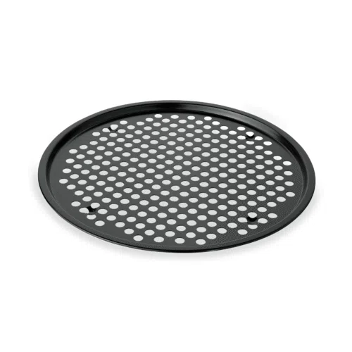 Pizzablech mit Antihaftbeschichtung, Ø 33 cm, Perforierung Ø 9 mm, Stahl - 2294325 - 2294325