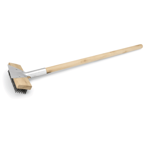 Reinigungsbürste mit Schaber, 75 cm, mit Stahlborsten 2,5 cm, Holz, Stahl - 2295810 - 2295810