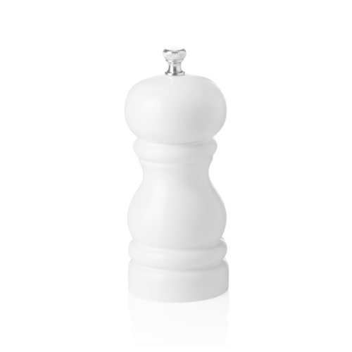 Salzmühle mit Keramikmahlwerk CLASSIC MILL, Höhe 11 cm, weiß glänzend, Holz - 2422011 - 2422011