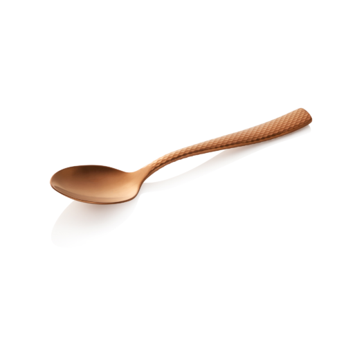 Menülöffel Set ONYX BLUSH, 20 cm, strukturierte Oberfläche, PVD Beschichtung roségold, Set á 12 Stück, Chromnickelstahl 18/10 - 288002 - 288002