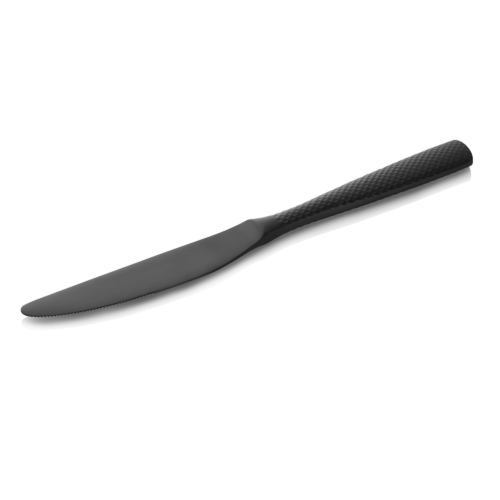 Menümesser Set ONYX SHADOW, 23,5 cm, strukturierte Oberfläche, PVD Beschichtung schwarz, Set á 12 Stück, Chromstahl 13/0 - 289000 - 289000