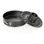 Springform mit Antihaftbeschichtung, Ø 25 cm, Höhe 6,5 cm, 2 wechselbare Böden, Stahl - 3122250 - 3122250