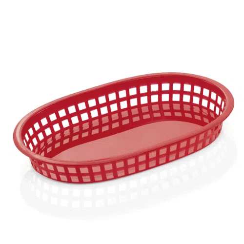 Tischkorb Set, 27 x 17,5 x 8,5 cm, Set á 12 Stück, rot, Polypropylen - 3148271 - 3148271