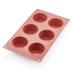 Muffin BAKEFLEX, 6 Formen, Ø 6,5 cm, rot Silikon - 3169006 - 3169006