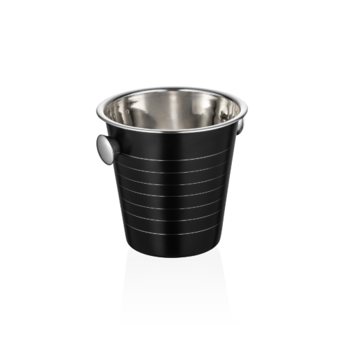 Wein-/Sektkühler, Ø 21,5 cm, Höhe 20 cm, schwarz, Chromnickelstahl, PVD Beschichtung - 3600210 - 3600210