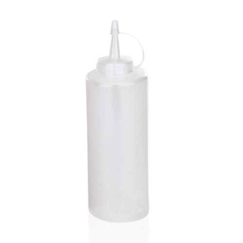 Quetschflasche Set, Ø 7 cm, 0,45 ltr., transparent, Set á 6 Stück, Polyethylen - 3728002 - 3728002