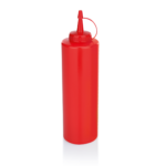 Quetschflasche Set, Ø 7 cm, 0,7 ltr., rot, Set á 6 Stück, Polyethylen - 3731000 - 3731000
