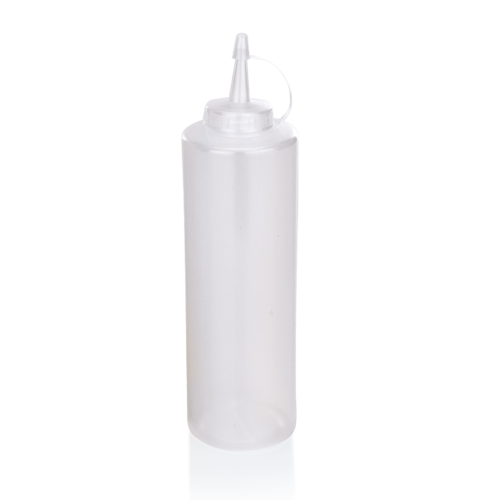 Quetschflasche Set, Ø 7 cm, 0,7 ltr., transparent, Set á 6 Stück, Polyethylen - 3731002 - 3731002