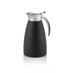 Isolierkanne, 0,6 ltr., Ø 10,5 cm, Höhe 19,5 cm, schwarz, Chromnickelstahl 18/8