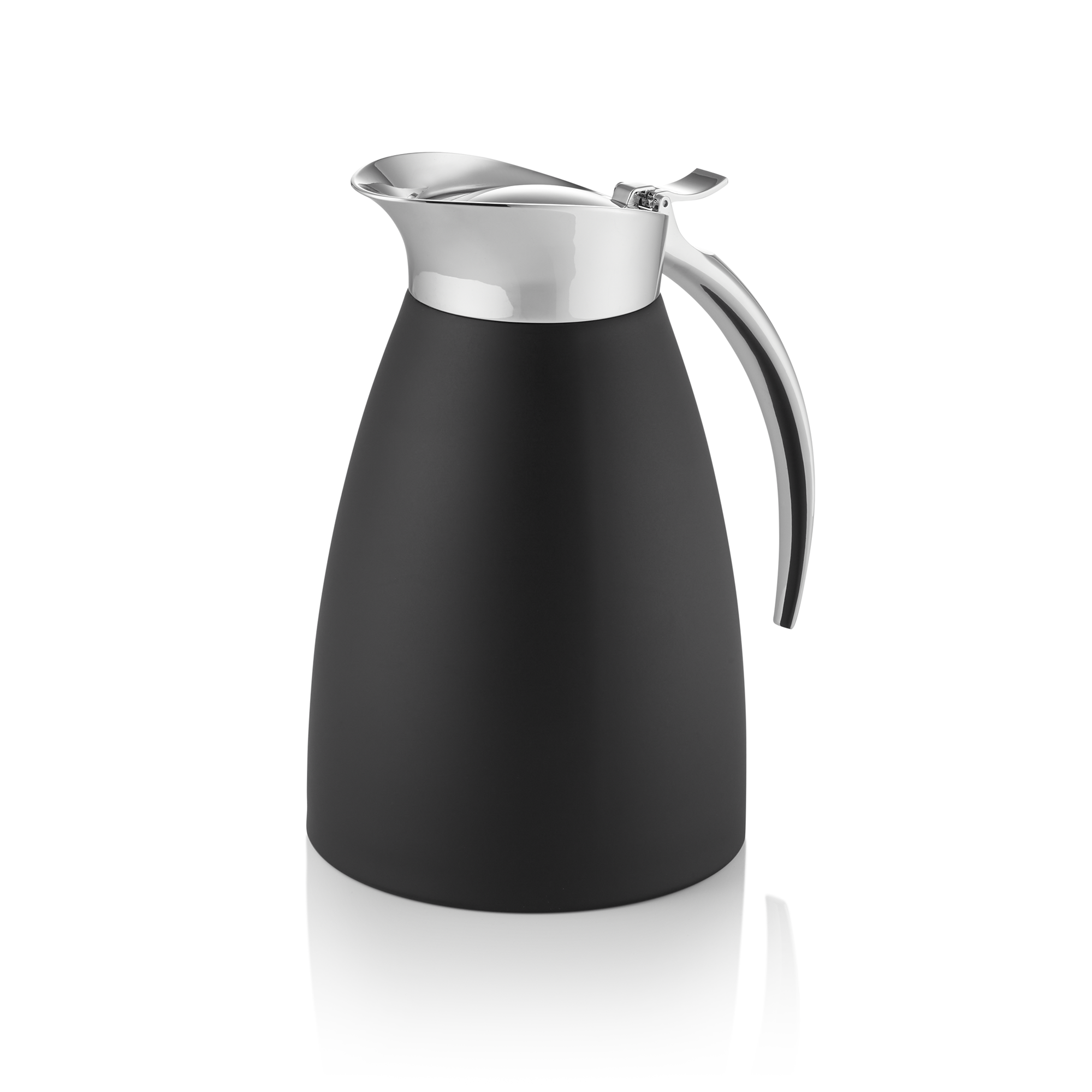 Isolierkanne, 1 ltr., Ø 12,5 cm, Höhe 20,5 cm, schwarz, Chromnickelstahl 18/8 - 3813100 Isolierkanne, 1 ltr., Ø 12,5 cm, Höhe 20,5 cm, schwarz, Chromnickelstahl 18/8 - 3813100