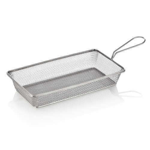 Servier- und Frittierkorb, 28 x 16 x 5 cm, Chromnickelstahl - 4020028 - 4020028