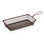 Servier- und Frittierkorb, 28 x 16 x 5 cm, kupferfarben, Chromnickelstahl - 4020228 - 4020228