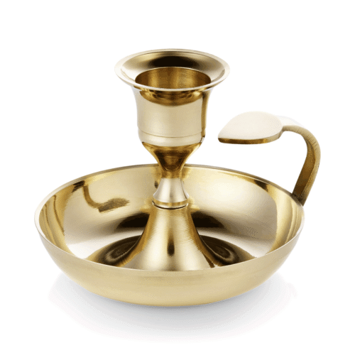 Kerzenhalter Set, Ø 10 cm, Höhe 7 cm, Set á 5 Stück, Messing - 4110090 - 4110090