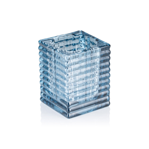 Cube Steel Blue YUYU, 7,5 x 7,5 x 9,5 cm, Glas - 4114007 - 4114007