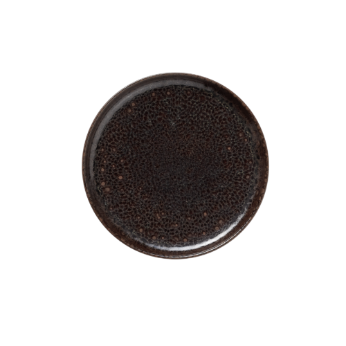 Teller Set ROCKZZERO, flach, Ø 17,5 cm, metallic brown, Set á 6 Stück, Steinzeug - 452001017 - 452001017