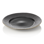 Teller Set MAYA KURO, flach, Ø 30 cm, schwarz, Set á 2 Stück, Porzellan - 4851030 - 4851030