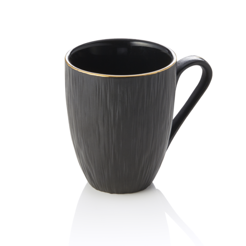 Becher Set MAYA KURO, Ø 8,5 cm, 330 ml, schwarz, Set á 4 Stück, Porzellan - 4851833 - 4851833