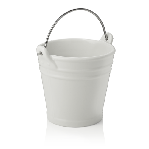 Tischrestebehälter, 450 ml, Ø 10,5 cm, Porzellan, Edelstahl - 4914010 - 4914010