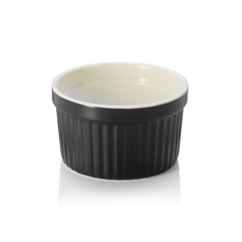 Ragout Fin Set, Ø 7 cm, 85 ml, schwarz, Set á 6 Stück, Porzellan - 4918071 - 4918071