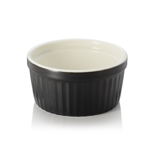 Ragout Fin Set, Ø 9 cm, 130 ml, schwarz, Set á 6 Stück, Porzellan - 4918091 - 4918091