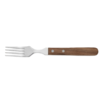 Steakgabel Set, mit Walnussholzgriff, 20 cm, Set á 6 Stück, Holz, Chromstahl 13/0 - 6401001 - 6401001