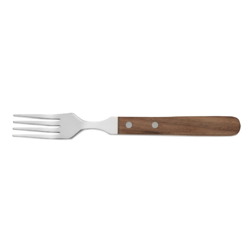 Steakgabel Set, mit Walnussholzgriff, 20 cm, Set á 6 Stück, Holz, Chromstahl 13/0 - 6401001 - 6401001