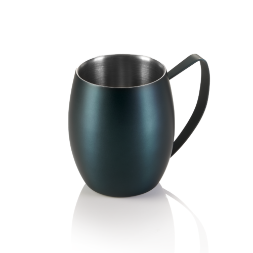 Moscow Mule NOCTURN, 0,38 ltr., Ø 10 cm, Höhe 11,5 cm, blau matt, doppelwandig, Chromnickelstahl 18/8 - 8319238 - 8319238