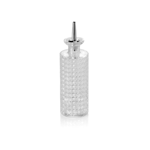 Bitterflasche NOCTURN, 0,3 ltr., Ø 6,5 cm, Höhe 17 cm, Glas, Edelstahl - 8340030 - 8340030