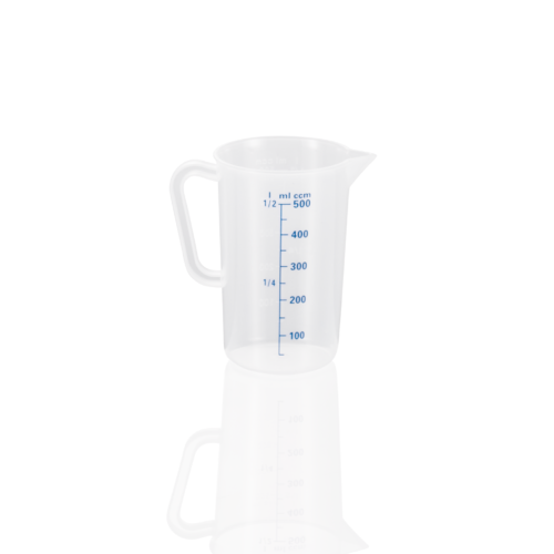 Messbecher, Ø 9 cm, 0,5 ltr., mit 50 ml Skalierung, Polypropylen - 9306050 - 9306050
