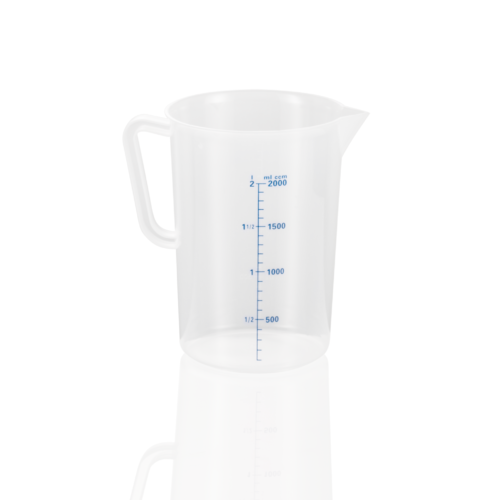 Messbecher, Ø 14,7 cm, 2 ltr., mit 100 ml Skalierung, Polypropylen - 9306200 - 9306200
