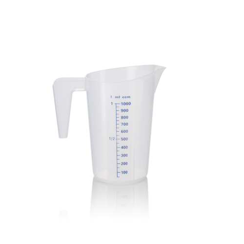 Messbecher, Ø 13 cm, 1 ltr., mit 50 ml Skalierung, Polypropylen - 9307100 - 9307100