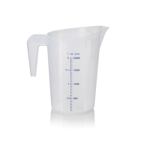 Messbecher, Ø 16 cm, 2 ltr., mit 100 ml Skalierung, Polypropylen - 9307200 - 9307200