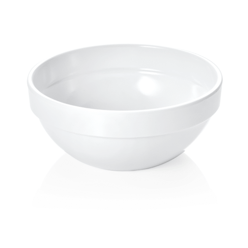 Schale Set, 0,37 ltr, Ø 12 cm, weiß, Set á 6 Stück, Melamin - 9738120 - 9738120