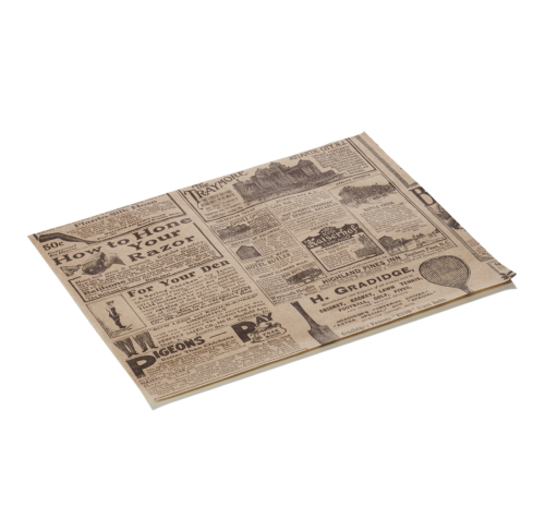 Burgerpapier Times Brown Set WRAP & GO, 25 x 20 cm, Set á 1000 Stück, Fettpapier - 9995125 - 9995125